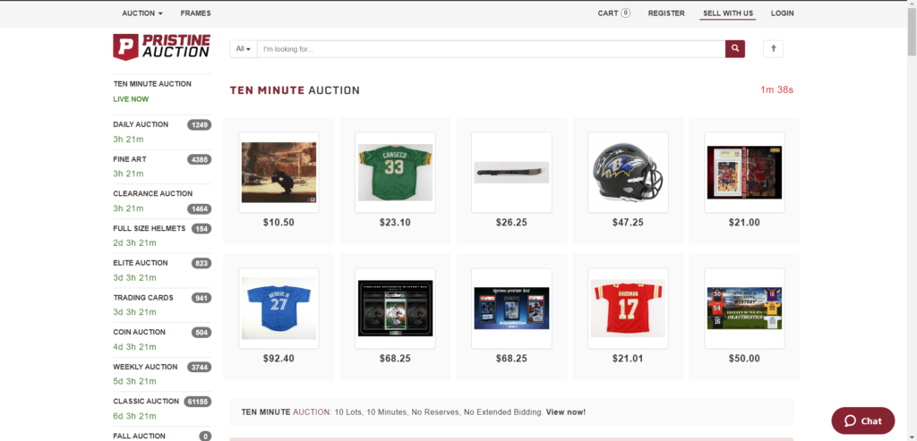 Pristine Auction Homepage