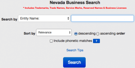Nevada Business Search