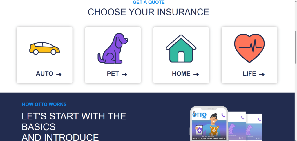 Otto Insurance categories