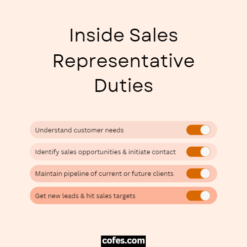 Inside Sales Representative Duties