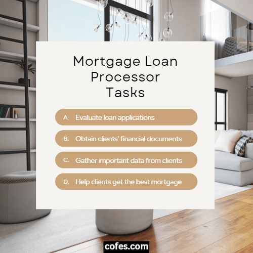 Mortgage Loan Processor Tasks