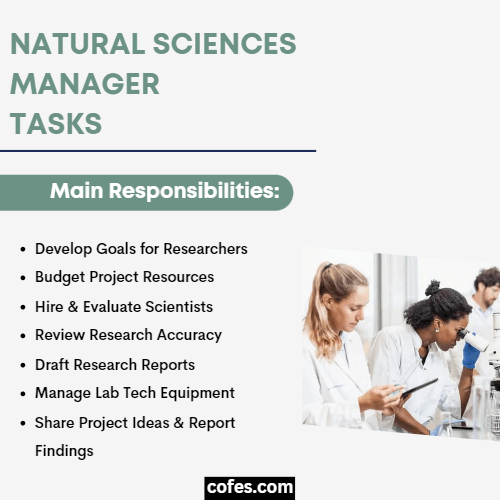 Natural Sciences Manager Tasks