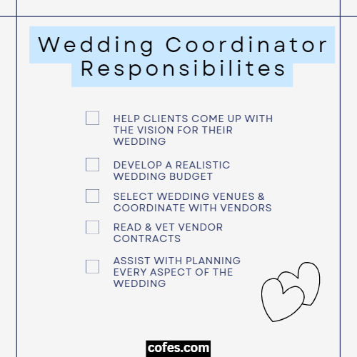 Wedding Coordinator Responsibilities