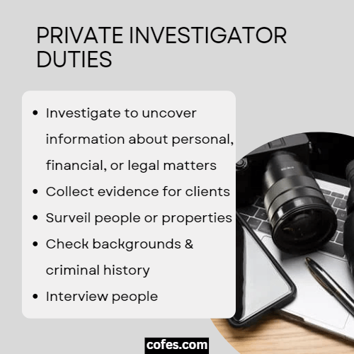 Private Investigator Duties
